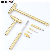 Ensemble de 6 tournevis multifonctionnels, marteau plaqué cuivre, outils à main, tournevis, outil de quincaillerie