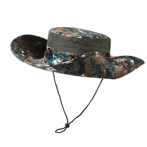 Wholesale Outdoor Wide Brim Sun Protect Hat Classic Combat Style Bush Jungle Sun Cap