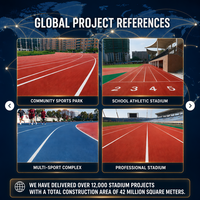 Pista de Atletismo de Poliuretano de Alta Calidad y Estándar Internacional DF Sports, Sistema de Recubrimiento por Pulverización
