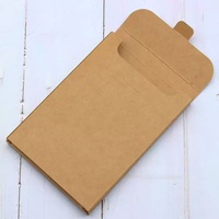 Boîte en papier kraft épais, boîte à cartes postales en carton noir, pochette vierge pour enveloppes DIY, boîte d'emballage pour cartes