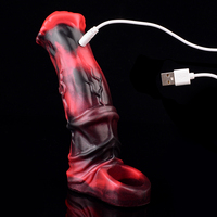 NNSX Sexspielzeug Vibrator Pferdepenis-Hülle Männliches Sexspielzeug für Männer Penisverlängerung Vibrierender Penisring 10 Modi Fernbedienung