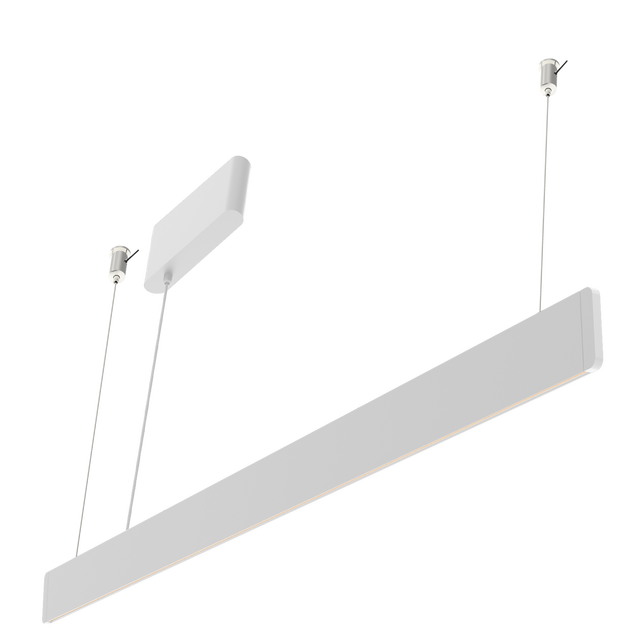 Premium Durable Black Rectangle Adjustable Height LED Pendant Lights Warm White (3500K) Aluminum Glass Dimmable High CRI 90