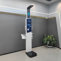 Báscula Médica Manual de Composición Corporal LEKA HW-V9 de Lujo con Pantalla Táctil LCD de 10.2 Pulgadas, para Hospitales, con Precisión de 0.1 kg, Mide Altura y Peso