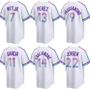 เสื้อเบสบอลอเมริกันสีขาวแบบเย็บใหม่ปี 2026 หมายเลข 7 บ็อบบี้ วิท จูเนียร์ 13 <span class=keywords><strong>ซ</strong></span>ัลวาดอร์ <span class=keywords><strong>เป</strong></span><span class=keywords><strong>เร</strong></span><span class=keywords><strong>ซ</strong></span> 9 ปาสควานติโน 11 การ์เซีย 14 คาลเลียนโน - Product Image 3