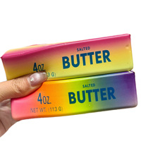 Bâton de beurre en mousse PU coloré personnalisé avec logo, jouet anti-stress à remontée lente, à presser, pour enfants et adultes