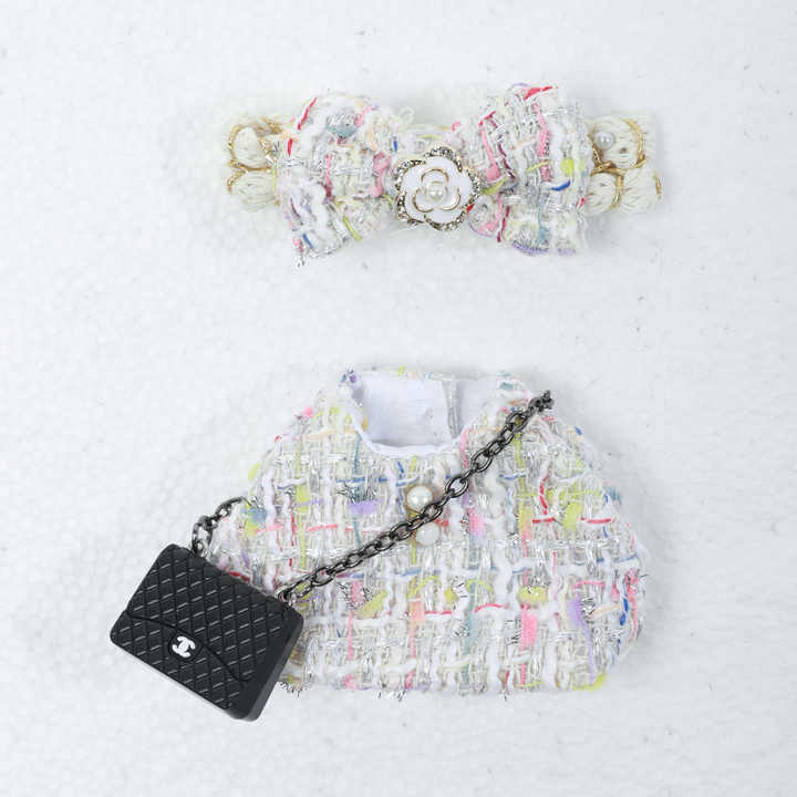 Labubu - Ensemble de Vêtements Rose Tricoté 3 Pièces pour Poupée 17 cm (Tenue Hiver Kawaii