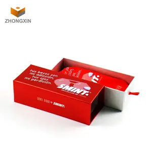 Imballaggio della scatola degli occhiali da sole della scatola di imballaggio della carta degli occhiali del cartone del cassetto di rettangolo rosso su ordinazione di lusso caldo di vendita
