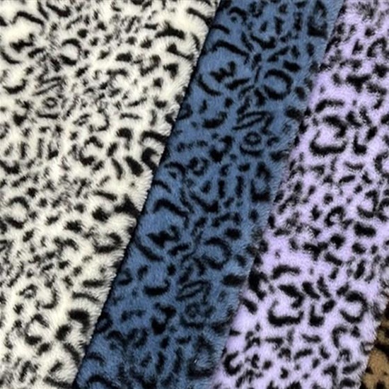 Size3のhyde着用BACKLASHレオパード柄ラビットファー素材 卸売 超ソフトプラッシュ レオパード柄 ラビットフェイクファー生地
