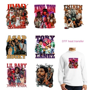 Tùy Chỉnh Chất Lượng Cao In Ấn Cảm Ứng Mềm Mại Truyền Nhiệt Rapper Mô Hình Thiết Kế Dán Bán Buôn Sắt Trên Chuyển Cho T-Shirts - Product Image 5