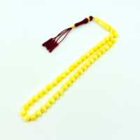 Tasbih Muslim Arab Saudi 10mm 45 Butir Resin Amber dengan Rumbai Kalung Tasbih Islami Gelang Rose Sutra Tisbiha