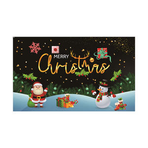 Décoration de Noël, fournitures pour l'arrangement de fêtes, ruban adhésif de fond, tissu, lampe, drapeau d'ambiance, personnalisation, imperméable - Product Image 3