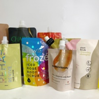 Sachet Doypack personnalisé imprimé avec bec verseur pour emballage de détergent et savon liquide, avec buse, thermoscellable, design de pochette de recharge