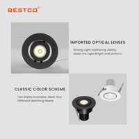 Mini focos LED COB redondos RA90 3W con luz de enfoque integrada antideslumbrante para decoración del hogar Cuerpo de lámpara de aluminio de lujo