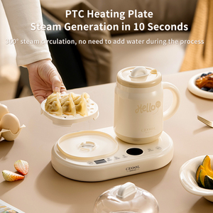 Vaporera Eléctrica Multifuncional de Doble Capa Anti-escaldaduras para Huevos, Panecillos, Maíz y Batata, Olla de 0.4L, Calentador de Tazas, Logotipo OEM a Color - Product Image 3