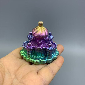 Vente en gros de minerai de bismuth arc-en-ciel naturel Artisanat de château de bismuth en métal pour la décoration - Product Image 2