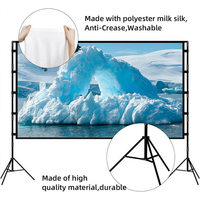 Écran de film projecteur 150 pouces avec support 8K 16:9 blanc doux sans rides auto-support écran de projecteur 100 pouces pour la maison en plein air