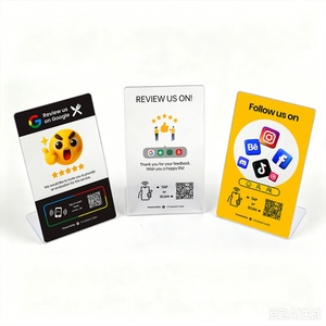 Support de menu personnalisable en acrylique PVC transparent mat avec NFC pour avis Google et code QR imprimable pour restaurant - Product Image 5