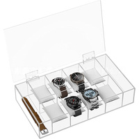 Boîte de rangement moderne en acrylique transparent sur mesure pour montres et bijoux, facile à assembler, pour hommes et femmes