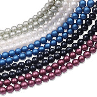 Perles de verre rondes mates de 6 mm de qualité supérieure avec fil, esthétique de luxe discret, directement du fabricant mondial