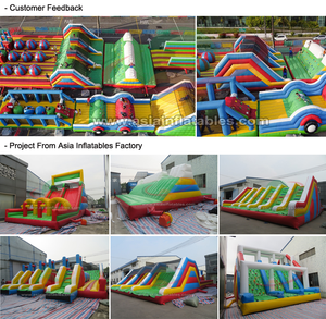 Trượt Nước Bơm Hơi 3 Làn Dài Nhất Để Chơi Dưới Nước, Trượt Nước Biển Bơm Hơi Lớn Nhất Mùa Hè Ngoài Trời - Product Image 5