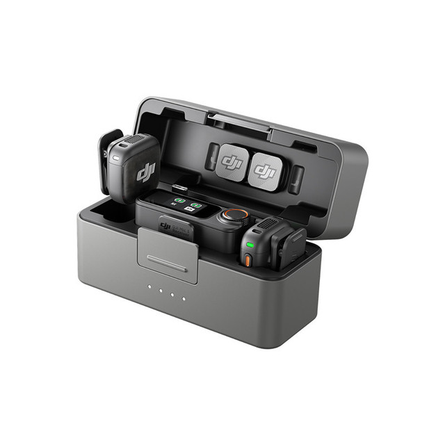 DJI Mic 3 Advanced Mini Wireless Condenser Microphone Noise Cancelling for Live Interview Vlog & Radio Collar Use