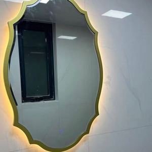 Miroir de salle de bain ovale rétro français américain moderne LED rétroéclairage miroir de maquillage suspendu - Product Image 2