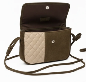 Bolso Bandolera de Cuero Acolchado y Liso con Parches, Correa Ajustable, Elegante, Espacioso, para Viaje, Duradero y Ligero - Product Image 2