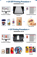 Impresora plana UV A4 L805 para Pegatinas de funda de teléfono móvil, impresoras A4 XP600 Uv Dtf, máquina de impresión Digital UV de escritorio pequeña