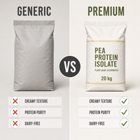Poudre d'isolat de protéines de pois non aromatisée, végétalienne, à base de plantes, sans gluten, sans soja, pour la récupération musculaire, la musculation et l'énergie
