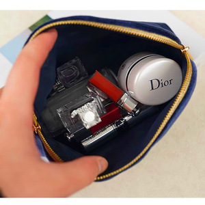 Lot de 3 trousses de maquillage durables en satin avec fermeture éclair, sacs cadeaux de beauté portables, petits sacs de rangement pour cosmétiques pour l'extérieur - Product Image 2