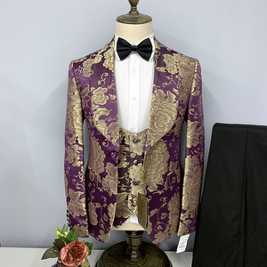 Trajes De Hombre africain <span class=keywords><strong>bleu</strong></span> marine <span class=keywords><strong>manteau</strong></span> pantalon affaires 3 pièces marié hommes costumes de mariage <span class=keywords><strong>pour</strong></span> hommes coupe ajustée - Product Image 2
