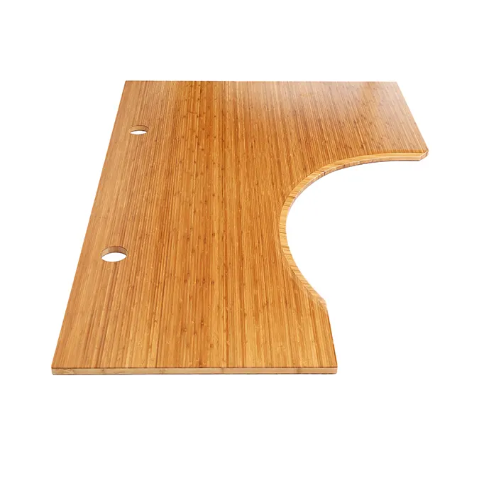 Meja duduk bambu ramah lingkungan, meja kantor meja berdiri listrik tinggi dapat disesuaikan meja bambu meja berdiri