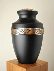 Urna de cremación de granito de estilo europeo y americano con diseño plateado para almacenamiento de cenizas conmemorativas - Product Image 4