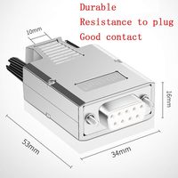 Conector de ruptura DB9, carcasa de metal sin soldadura RS232, serie A PUERTO DE 9 pines, Terminal, adaptador hembra, conector, placa de ruptura