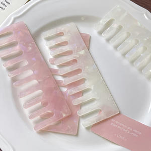 Custom Blank Marble Anti-Static Acetate Wide Tooth <strong>Hair</strong> <strong>Comb</strong> Girls Wide Tooth Elegant Style Beauty Cellulose Acetate <strong>Comb</strong> - Product Image 4