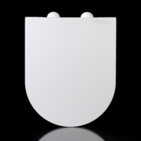 Abattant de toilettes sanitaire UF moderne de haute qualité avec fermeture douce, design avant rond et charnière en acier inoxydable