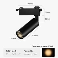 Spot LED Mijia moderne à angle étroit et zoom 3 degrés, en aluminium, à intensité variable, pour musées, bars, restaurants et salles à manger