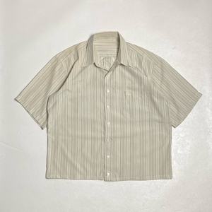 Chemise à rayures en coton de haute qualité personnalisée, chemise à manches courtes ample vintage imprimée pour l'été, coupe ample, boutonnée, à carreaux - Product Image 4