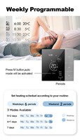 Termostato inteligente WiFi para calefacción por suelo radiante, control remoto programable, controlador digital de temperatura para ahorro de energía, para sistema de calefacción