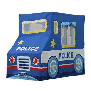 Asweets <span class=keywords><strong>Jouet</strong></span> de sport d'intérieur pour enfants <span class=keywords><strong>Tente</strong></span> de jeu en toile de coton avec cadre en bois Station de police pour enfants Playhouse - Product Image 1
