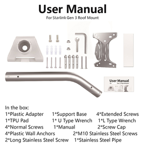 Kit de montage Internet Satellite de toit réglable à bas prix support mural en métal pour accessoires de jeu Starlink Mini Gen3 V3 - Product Image 6