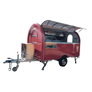 Remolque móvil de alta calidad para acampada, carrito de café y pizza, camión de tracción colorido personalizado en Reino Unido, gran oferta directa de fábrica