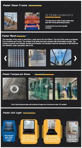 <span class=keywords><strong>Cancha</strong></span> de tenis de Pádel de nuevo diseño, <span class=keywords><strong>cancha</strong></span> de tenis de Pádel Individual Doble deportiva panorámica completa - Product Image 6