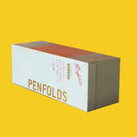 Boîte cadeau en papier gris magnétique de luxe de la marque STPP pour l'emballage de vin, avec insert en EVA pour bouteille