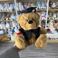 Ours en peluche personnalisé pour la remise des diplômes, mascotte d'entreprise, jouets en peluche anime, poupées pour la remise des diplômes