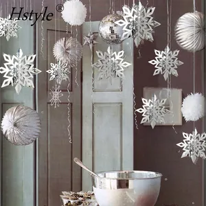 Decoraciones colgantes de copos de nieve para invierno, 3D guirnalda de copos de nieve de las maravillas para el país, vacaciones, fiesta de año nuevo, decoración para el hogar S230, 6 uds.