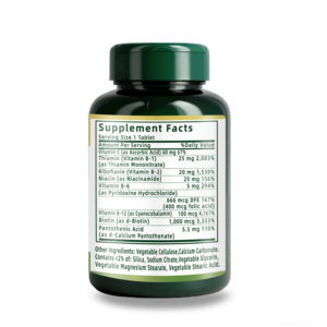 Fabricante de Suplementos de Complejo B al por Mayor con Vitamina C, Ácido Fólico y Apoyo Inmunológico, 80 Tabletas de Complejo B - Product Image 3