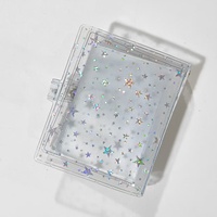 Mini album photo transparent Laser Star de 3 pouces, porte-cartes de visite, organisateur de cartes photo style Ins