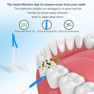 200 pz stuzzicadenti dentali di alta qualità con setole in Silicone delicato per adulti in gomma spazzole interdentali - Product Image 4