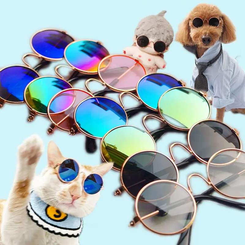 Nouveau Pet Lunettes Chat Fournitures Creative Tendance Chien Pet Fournitures Drôle Chat Lunettes De Soleil En Gros